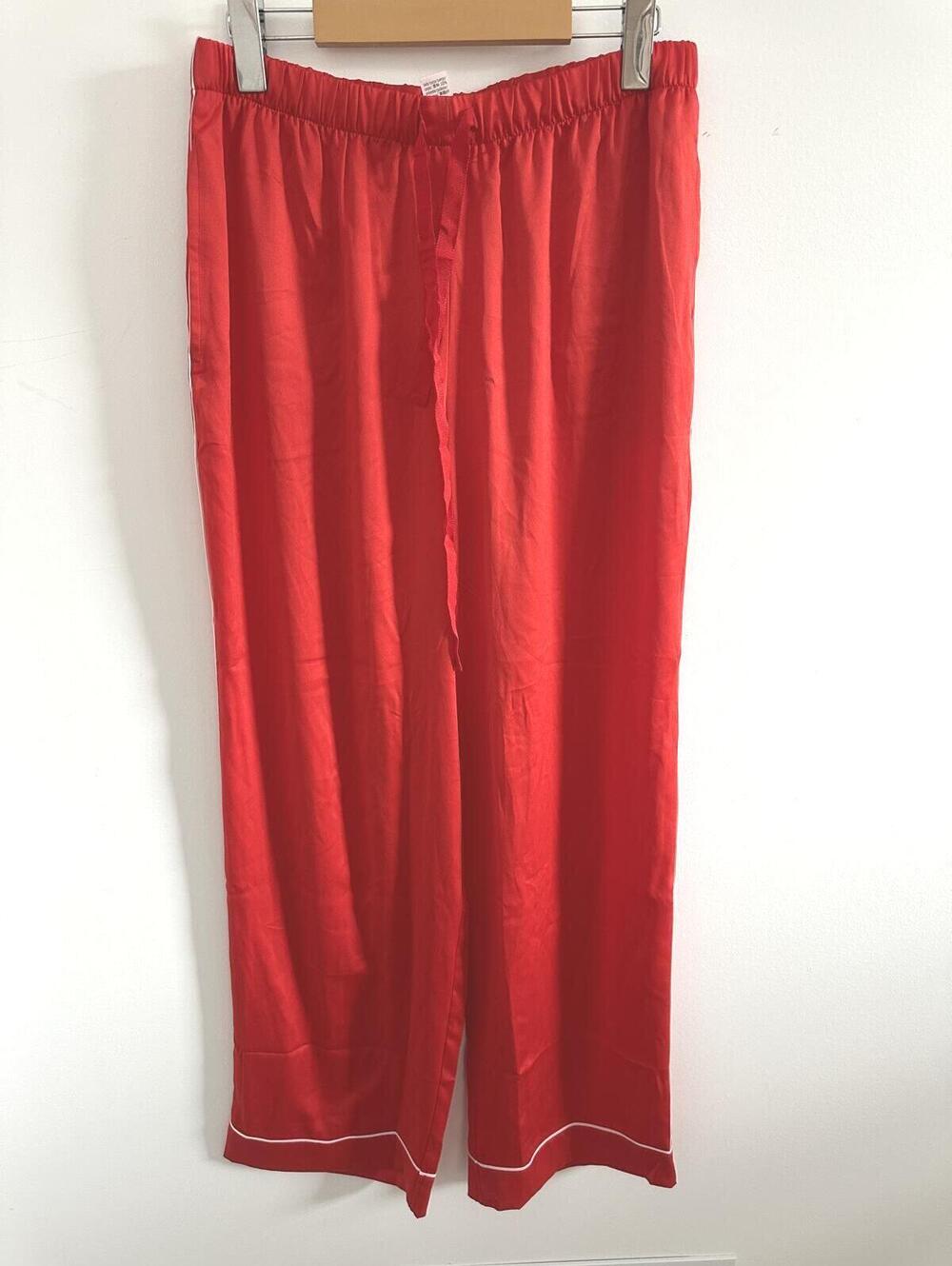 NWT Victoria's Secret Vibrant Red Satin Lounge/Pajama Pants - Medium